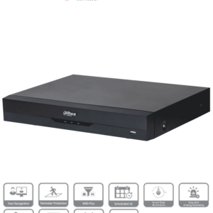 DAHUA XVR5116HE-4KL-I3 - DVR 16 Canales 4K con IA, WizSense, H.265+, 16 Canales + 16 IP (32 Ch máx.), Reconocimiento Facial, SMD Plus, Protección Perimetral, 16&3 E&S Alarma, 1 Puerto SATA.