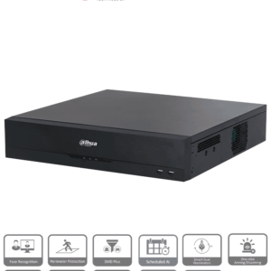 DAHUA DH-XVR5832S-I3 - DVR 32 canales de 5MP y 1080p con WizSense, H.265+, codificación IA. Incluye 2 canales de reconocimiento facial y soporte para hasta 32 canales IP (32 totales). SMD Plus y protección perimetral.