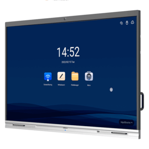 DAHUA DHI-LCH75-MC410-B - Pantalla interactiva 4K/UHD de 75" con tecnología táctil y Android. Resolución 3840 x 2160, cámara de 5 MP, micrófono y altavoces integrados. Ideal para escuelas y oficinas. Diseño robusto con case metálico