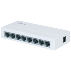 DAHUA PFS3008-8ET-L - Switch para Escritorio de 8 Puertos Fast Ethernet/ 10/100/ Diseño Compacto/ Capa 2/ switching 1.6 Gbps/ Velocidad de Reenvio de Paqutes 1.19 Mbps/
