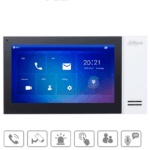 DAHUA VTH2421FW-P - Monitor IP de 7" Serie Pro con pantalla táctil, 8GB de memoria, PoE estándar, ranura MicroSD, admite 9 monitores adicionales, llamada grupal, videos, mensajes y 6 entradas/salidas de alarma /