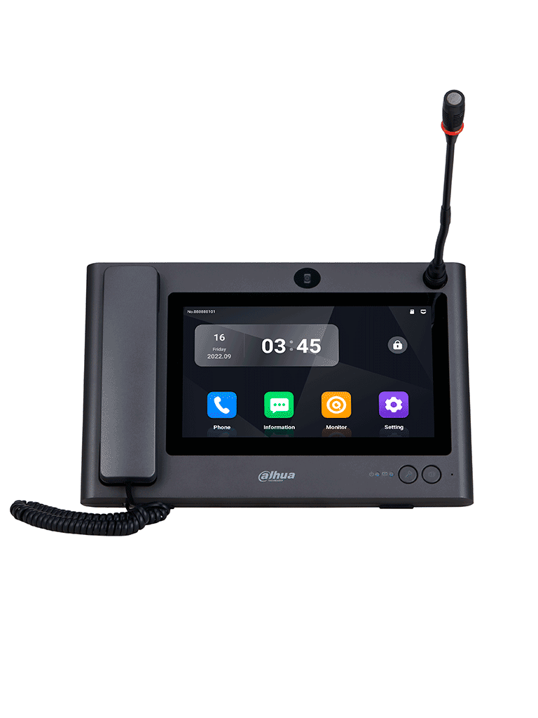 Dahua VTS8A40B-CG Estación Maestra/Pantalla 10"/ Llamadas Bidireccionales a monitores y estaciones maestras/ Salida HDMI 1024x600/ Desbloque de puerta/ 4 Canales IPC/ Slot Para Tarjeta SD - Image 2