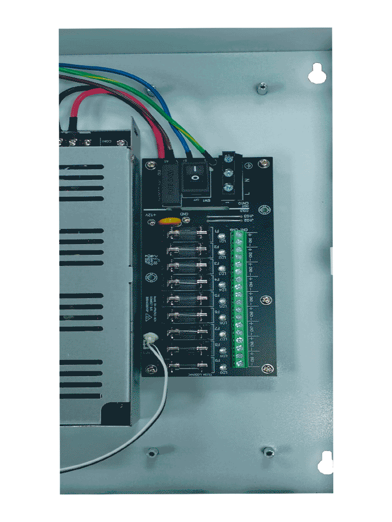 DAHUA DH-PFM342-9CH - Fuente de Poder de 12 Vcc 10 Amper/ Con Distribuidor para 9 Camaras/ Indicadores Led por Canal/ Voltaje de Entrada de 90 Vca-264V/ Fusibles Intercambiables/ Gabinete Metalico con Cerradura/ Protección Contra Descargas/ - Image 4
