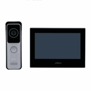 DAHUA KTW02 - Kit de Videoportero IP Wifi/ Monitor de 7 Pulgadas Wifi/ 6&1 E&S de Alarma/ Soporta PoE/ Frente de Calle con Camara de 2 Megapixeles/ Ranura MicroSD/ Apertura de Puerta/ Soporta Hasta 3000 Tarjetas/ IP65/