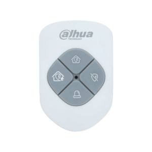 DAHUA DHI-ARA24-W2(915) - Control Remoto Tipo Llavero de 4 Botones, Compatible con el HUB 2.0 de 915 MHz, Armado - Desarmado - En Casa - Emergencia, Función de Salto de Frecuencia, Led Indicador de Estado Color Rojo o Verde