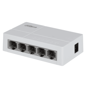 DAHUA DH-SF1005L - Switch para Escritorio 5 Puertos Fast Ethernet con velocidad de transmisión de 10/100 Mbps en un diseño compacto. Su capa 2 soporta un switching de hasta 1 Gbps y una velocidad de reenvío de 0.744 Mbps.