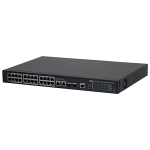 DAHUA DH-S4228-24GT-360 Switch Gigabit 24 puertos Administrable/  capa 2/ 2 Puertos  Hi-PoE/ Redundancia de red: STP/ RSTP/ Transmisión de larga distancia de 250 m/ 56 Gbps/ PoE