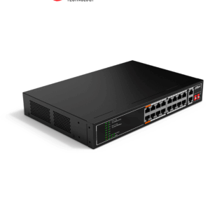DAHUA SF1018LP - Switch PoE de 18 Puertos/ 135 Watts Totales/ 16 Puertos PoE 10/100/ 2 Puertos Uplink 10/100/1000/ Switching 7.2 Gbps/ Compatible con Standares:IEEE802.3af; IEEE802.3at; Hi-PoE/ PoE Hasta 250 Metros/