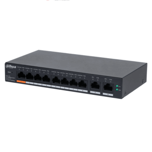 DAHUA DH-CS4010-8ET-60 Switch Poe de 8 Puertos / Poe Inteligente/ 60Watts Totales/ 2 Puertos uplink/ Switching 4.8Gbps/ Protección de Descargas/ DoLynk Care/