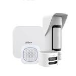 DAHUA KIT HUB 2.0 - Paquete de sistema de alarma inalámbrica, Incluye: panel de alarma HUB2, sirena inalámbrica con audio bidireccional, PIR para exterior y su módulo de cámara HD