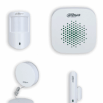 DAHUA PAQUETE BASE - Paquete básico de periféricos para sistemas inalámbricos de intrusión de Dahua, Incluye: 1 PIR para interior, 1 Contacto magnético, Sirena para interior, Detector de inundación, Administrable desde la aplicación DMSS, AirShield