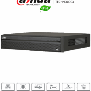 DAHUA NVR5208-8P-4KS2E - NVR 8 Canales IP 4K / H265+ / Rendimiento 320  Mbps / 8 Puertos tecnologia E PoE hasta 800M /  PoE / ANPR /  HDMI / PoS / 2 SATA / P2P / DEWARPING