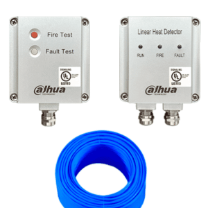 DAHUA WISUALARM PAQUETE DETECOR DE CALOR LINEAL - Sistema de detección de calor lineal (68°C) con cable de 200 m, adaptador y terminal; detecta sobrecalentamiento a lo largo del cable. Ideal para racks y charolas, compatible con otras marcas