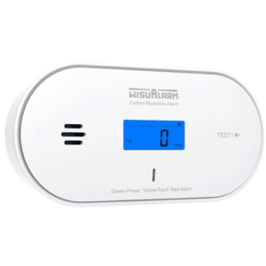 DAHUA WISUALARM DHI-HY-GC30A - Detector de monóxido de carbono (CO) autónomo, Mide temperatura y humedad, Batería de 10 años, Pantalla informativa y luces indicadoras, Alarma de 85 dB, Certificaciones TÜV, CE y UKCA,