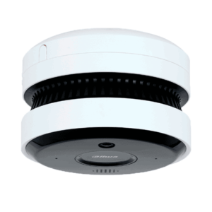 DAHUA WISUALARM DHI-HY-SAV849HA-E -Cámara IP 5MP con IA para Detección de Incendio/Detector Fotoelectrico/ Buzzer de 85 dB/ WDR Real/ Flip/ E&S de Alarma/ IR de 20 Metros/ PoE/Microfono y Altavoz/Ranura MicroSD