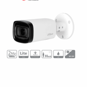 DAHUA HAC-HFW1200RN-Z-2712-S6 - Camara Bullet de 2 Megapixeles/ 1080p/ Lente Motorizado de 2.7 a 12 mm/ Super Adapt/ IR de 80 Metros/ Metalica/ IP67/ BLC/ HLC/ DWDR/ Soporta CVI/CVBS/AHD/TVI/