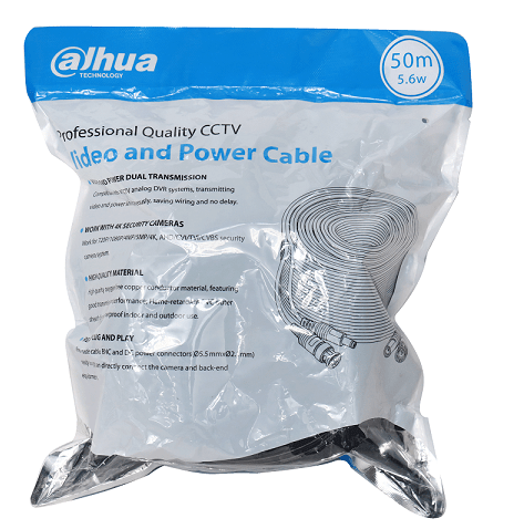 DAHUA DH-PFM942I-50-5 - Cable de 50 Metros Armado para Video y Energía/ con Conectores BNC y de Energía/ Para Camaras Hasta 4k/ Soporta: AHD/CVI/TVI/CVBS/ Uso Exterior e Interior/ Cobre de Alta Pureza/ - Image 2