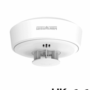 DAHUA WISUALARM HY-HT10A-R8 -Detector de Calor Inalámbrico(Interconectable Hasta 24 Disp, Monitoreo de Temperatura, Deteccion Incendios de Clase A1 (54°C to 65°C), Autónomo, Alarma de 85dB, Certificaciones CE, Batería de 10años