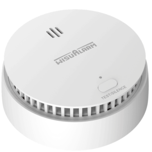 DAHUA WISUALARM DHI-HY-SA30A-R8-Detector de Humo Inalámbrico(Interconectable Hasta 24 Disp) Sensor Fotoeléctrico, Sonido de Alarma de 85dB, Alarma Visual y Audible,Batería Sellada de hasta 10años,Certificaciones TÜV and CE