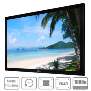 DAHUA DHL49 - Pantalla de 49 pulgadas profesional para CCTV / F HD / Panel grado industrial / 24 / 7 / Brillo 450 NITS / 8MS / Carcasa de metal / Altavoces