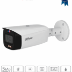 DAHUA DH-IPC-HFW3549T1-ZAS-PV - Cámara IP bullet de 5 MP /WizSense/ Lente varifocal/ TIOC 2.01/ Disuasión activa/ Iluminador dual inteligente/ IR 50 m/ Luz cálida 40 m / SMD 4.0 / Audio bidireccional / E&S de alarma y audio/ PoE/ IP67/