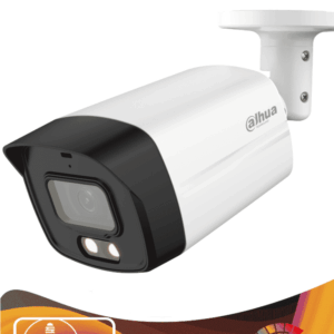 DAHUA HAC-HFW1239TLMN-IL-A - Camara Bullet de 2 Megapixeles/ Iluminador Dual Inteligente + Full Color/ Lente de 2.8 mm/ 107 Grados de Apertura/ Microfono Integrado/ 40 Metros de Iluminación IR y Visible/ WDR Real de 130 dB/ IP67/