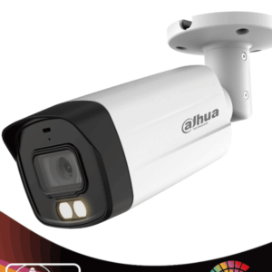 DAHUA HAC-HFW1509TMN-IL-A - Cámara Bullet de 5 MP con Iluminador Dual Inteligente y Full Color. Equipado con lente de 2.8 mm y un ángulo de visión de 111° y con micrófono integrado. Ofrece iluminación visible hasta 40 mts, WDR de 130 dB