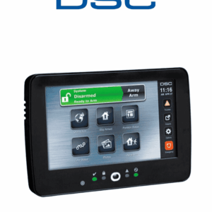 DSC HS2TCHPBLK N - Teclado Cableado de Pantalla Táctil negro de 7’’ con Lector de Proximidad admite 128 zonas compatible con NEO
