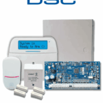 DSC NEO-LCD-SB -Paquete SERIE NEO con panel HS2032 de 8 zonas cableadas expandible a 32 / Teclado Alfanumérico HS2LCDN / Sensor PIR LC-200 Cableado / 2 contactos cableados / Transformador / Gabinete GTVCMX003 / Sin Batería