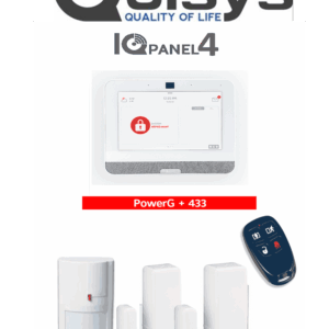 QOLSYS IQ4 PACK - Paquete de Alarma IQPanel4 de Qolsys incluye Panel Autocontenido, con Pantalla Táctil de 7", Power G 915 Mhz + DSC power 433 Mhz. 4 Bocinas integradas, 2 Magnéticos Inalámbricos WS4945. 1 WS4904PM y WS4939