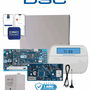 DSC NEO-ICONO-LE4050M- Kit Neo 32 Zonas  Panel HS2032/ Teclado Iconos HS2ICN/  Fuente PTC1640U / Gabinete GMX003 / Comunicador LE4050m con 1 año de servicio