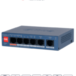 DAHUA DH-CS4006-4ET2GT-60 - Switch PoE de 6 Puertos Administrable/ 4 Puertos PoE Downlink 10 & 100/ 2 Puertos Uplink GE/ 60 Watts Totales/ Administrable en la Nube Dolink Care / PoE Hasta 250 Metros/ Carcasa Metalica/ Switching 4.8 Gbps/