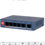 DAHUA DH-CS4006-4GT-60-V2- Switch PoE de 6 Puertos Gigabit/ 4 Puertos PoE 10/100/1000/ 2 Puertos Uplink 10/100/1000/ 60 Watts Totales/ Administrable en la Nube por DoLynk Care/ PoE Hasta 250 Metros/ Carcasa Metalica/ Switching 12 Gbps