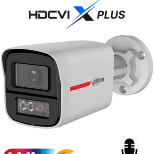 DAHUA DH-HAC-HFW1249XN-A-PRO -Cámara Bullet HDCVI 2MP WizColor/HDCVI X PLUS/ Video 24 Horas a Color/ Corrección de Distorsión de Imagen mediante IA/ Iluminador Inteligente/Hasta 50m de Dist de Ilumin/Doble Mic Incorp/ Campo de Visión de Hasta101°