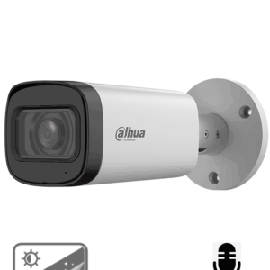 DAHUA DH-HAC-HFW1500RN-Z-A-27135-S3-DIP - Cámara Bullet de 5 Megapíxeles/ Lente Motorizado de 2.7 a 12 mm/ Micrófono Integrado/ IR de 60 Mts/ Metálica/ IP67/ BLC/HLC/DWDR/