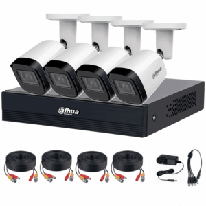 DAHUA DHI-KIT/XVR1B04-I/T/4-B2A21N-U-IL-0280B - Kit 4 Canales 2 MP/ DVR Cooper-U WizSense con IA/ Cámaras B2A21N-U-IL-0280B/ Hasta 5 Canales IP Rendimiento Max 20Mbps/ Soporta HDCVI & AHD & TVI & CVBS/ Metálica/ Cámara con Iluminador Inteligente