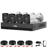 SAXXON SUA-KIT/XVR1E04-I/4-B20P-0280B - Kit 4 Canales HDCVI 1080P/ 4 Cámaras B20P 2.8mm Apertura Hasta 100°/ Grabador Soporta Hasta 5 Canales IP y Detección de Movimiento Inteligente/ Policarbonato/