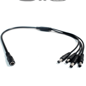 SAXXON PSUWB07 - Divisor de Energía para 4 Cámaras/ 1 Conector Hembra + 4 Conectores Macho/ 2.1 mm/