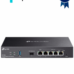 TP-LINK ER7206- Router Omada VPN SDN Multi-WAN Gigabit con 1 puerto WAN SFP y 1 puerto WAN RJ45 Gigabit, 2 LAN RJ45 Gigabit y 2 configurables LAN/WAN. Hasta 150,000 sesiones concurrentes y administración centralizada Omada.