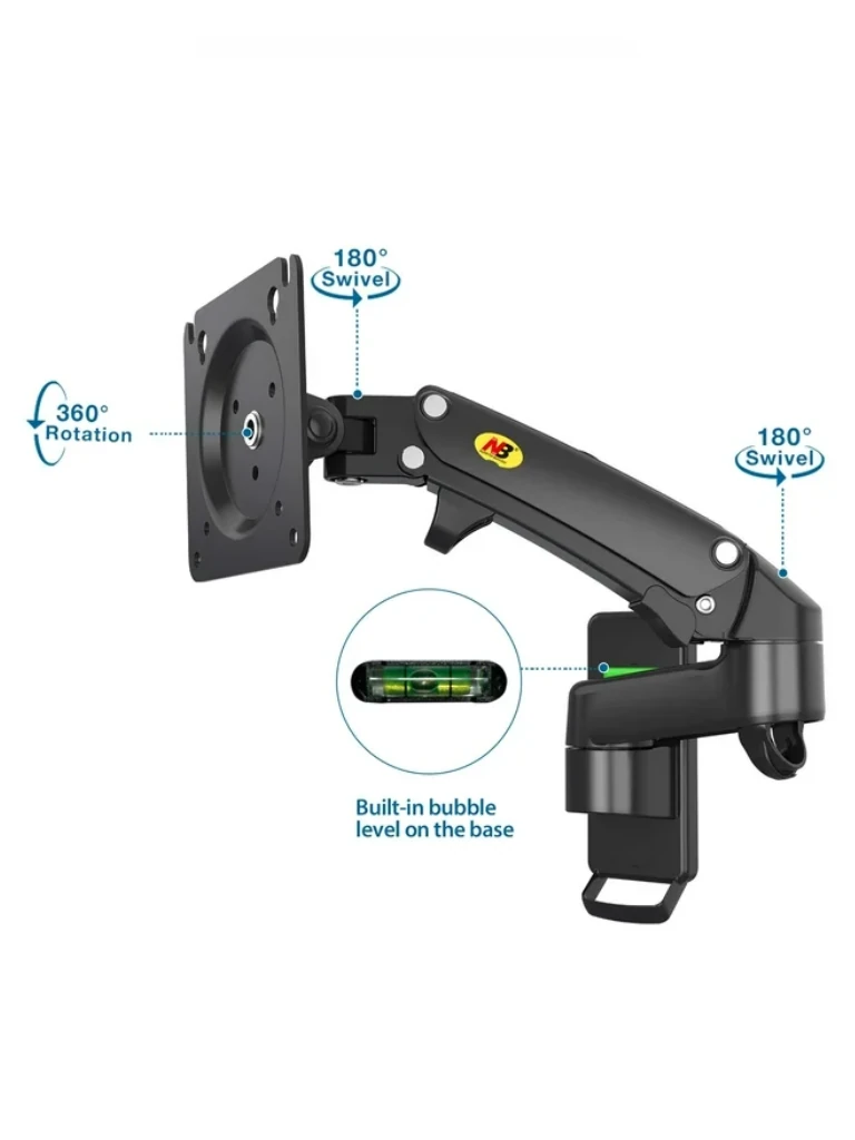 TCE F150 - Soporte de Pared para Pantallas de 17 a 35" , Carga Máxima 12 Kg , VESA 75x75mm / 100x100mm , Ajuste Inclinación y Rotación - Image 7