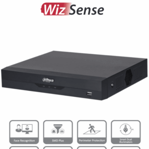 DAHUA XVR5104HS-I3 - DVR de 5MP Lite con WizSense. Soporta 4 canales + 2 IP o hasta 6 canales IP. Reconocimiento facial y protección perimetral en 1 canal, incluye SDM Plus, codificación H.265+, y funciones para IoT & POS/ 1 puerto SATA/
