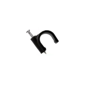 TCE LMG-NCC-5mm-BK100 - Grapa de pared / Diámetro interno 5 mm / Altura 6 mm / Color negro / Bolsa de 100 piezas