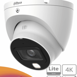 DAHUA HAC-HDW1809TLM-A-LED -Camara Domo Eyeball 4k Full Color/ 8 MP/Lente de 2.8mm/106 Grados de Apertura/ Microfono Integrado/ 20 Metros de Iluminación/ Imagen a Todo Color 24/7/ Super Adapt/ WDR de 120 dB/ Soporta CVI/CVBS/AHD/TVI /