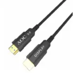 SAXXON HDMI-OF300 - Cable HDMI de 30 Metros por Fibra Óptica 4K@60Hz / Fibra 4 hilos + 7 hilos cobre estañado / Compatible con HDMI 2.0 / Alta velocidad 18 Gbps / 3D / HDR / Caja de Aleación de Zinc / Calidad Premium
