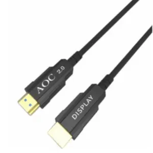 SAXXON HDMI-OF300 - Cable HDMI de 30 Metros por Fibra Óptica 4K@60Hz / Fibra 4 hilos + 7 hilos cobre estañado / Compatible con HDMI 2.0 / Alta velocidad 18 Gbps / 3D / HDR / Caja de Aleación de Zinc / Calidad Premium