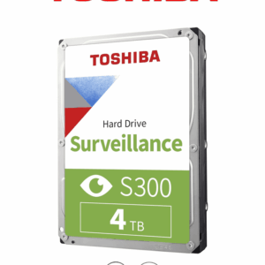 TOSHIBA HDWT840UZSVA - Disco Duro de 4 TB, Serie S300 especial para videovigilancia, ideal para trabajo 24/7, interfaz SATA 3.5", 5400 rpm, 128 MB, hasta 64 cámaras