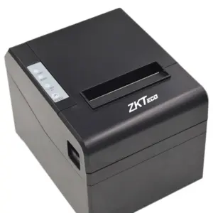 ZKTECO ZKP8001 - Impresora Térmica de 80 mm para Control de Asistencia y Emisión de Tickets, Voltaje de 24V y Conexiones USB, RS232 y RJ11