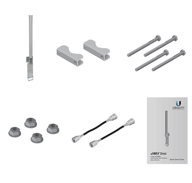 UBIQUITI AMO-5G13 - Antena omnidireccional para access point de 5.8GHz con una ganancia de 13 dBi y 2 conectores SMA hembra inverso. - Image 3