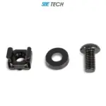 SBE TECH JTE1224- Juego de tuerca enjaulada y tornillo con 50 piezas, tornillos 12-24, para montaje de equipos en gabinete