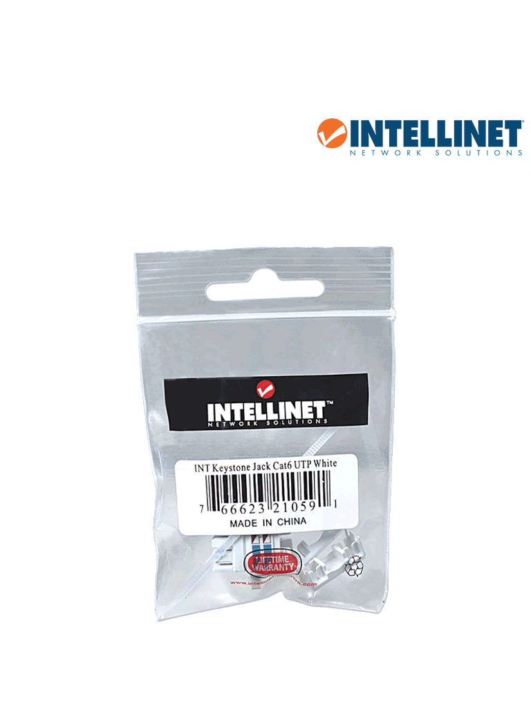 INTELLINET 210591 - Jack RJ45 CAT6 Keystone / de impacto 110 / color blanco - Image 2